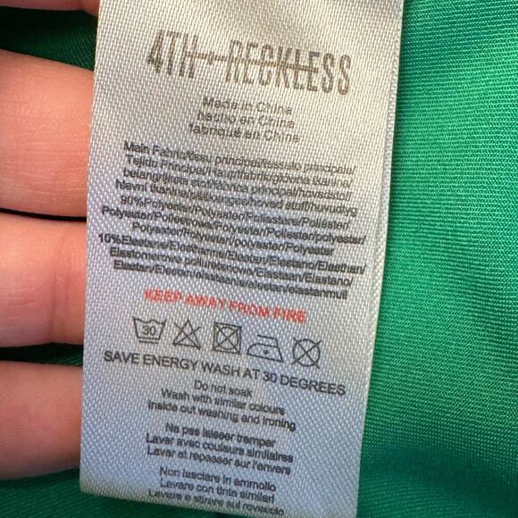 4th & Reckless Sleeveless Ruched Maxi Dress – US Large – Green – Elegant Evening - Picture 8 of 8